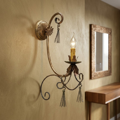 Wandleuchte Lüster Wandlampe Wandleuchten Wand Lampen Beige Luxus Neu