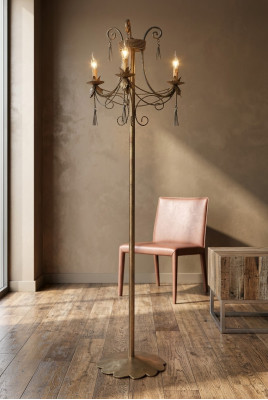 Stehlampe Standlampe Stand Luxus Leuchten Lampen Lampe Gold Art 170 cm