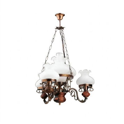 Deckenleuchter Lüster Kronleuchter Deckenlampe Lampe Glas Braun Barock
