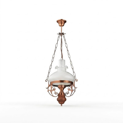 Lampe Deckenleuchter Lüster Kronleuchter Deckenlampe Glas Braun Barock