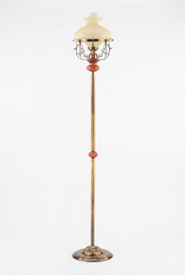 Stehlampe Standlampe Stand Luxus Leuchten Lampe Lampe Gold Glas 185 cm