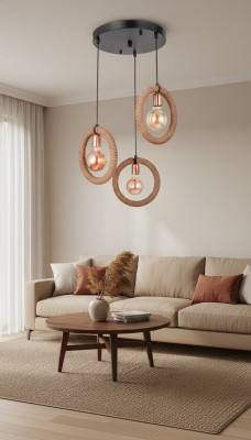Lüster Deckenleuchter Kronleuchter Deckenlampe Lampe Glas Braun Modern