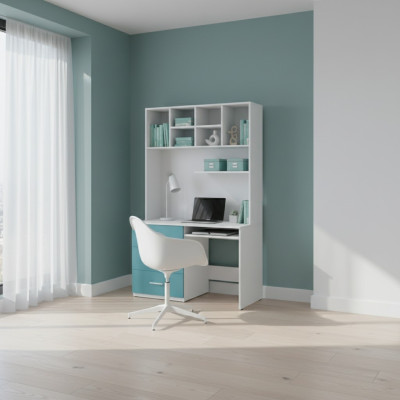 Schreibtisch Turkis Tisch Büro Kinderzimmer Jugendzimmer Tische Neu Hochglanz