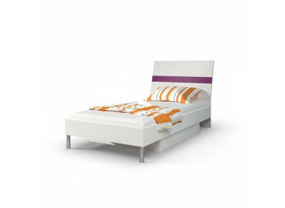 Betten Lila Holz Design Einzelbett Hochglanz Single Kinderzimmer Bett Mädchen