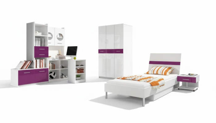 Eckschreibtisch Modern Schreibtisch Holz Jugend Kinderzimmer Weiß Möbel Design