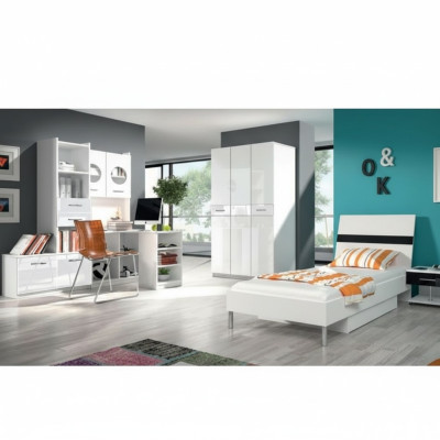 Modern Schreibtisch Holz Eckschreibtisch Jugend Kinderzimmer Weiß Möbel Design