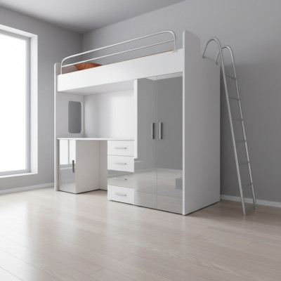 Betten Hochbett Echtes Holz Kinder & Jugend Zimmer Neu Doppelstock Bett Etagen