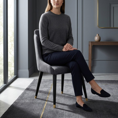 Stühle Luxus Design Polster Stuhl Lehn Sitz Büro Möbel Neu Esszimmer Holz Möbel