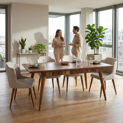 Tische Holztisch Metall Tisch Luxus Esstische Italienische Design Möbel Holz Neu