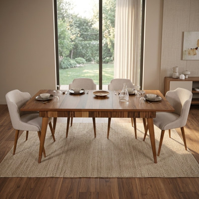 Tische Holztisch Metall Tisch Luxus Esstische Italienische Design Möbel Holz Neu