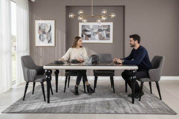 Tische Komplett Set Esstisch 4x Stühle Esszimmer Set Ess Gruppe Holz Tisch 5tlg