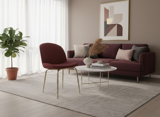 Esszimmer Lehnstuhl Rot Gold Metall Esszimmer Möbel Stühle Wohnzimmer Stuhl Neu
