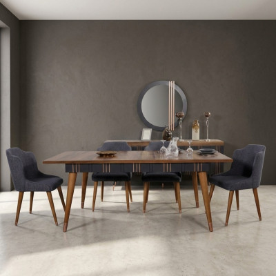 Tisch Esstisch Holz Tische Stil Möbel italienischer Luxus 160 x 90 Holztische