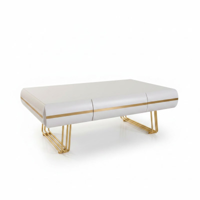 Couchtisch Tisch Beistelltisch Wohnzimmer Beistelltisch Moderne Tische weiß gold