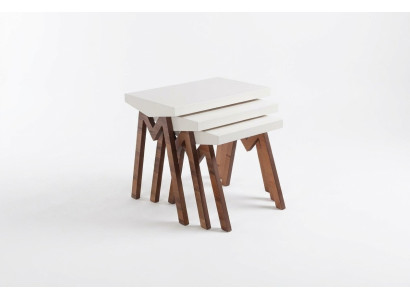 Blumenständer Beistelltische Holztische Set Beistelltisch Tisch Couchtisch 3tlg.