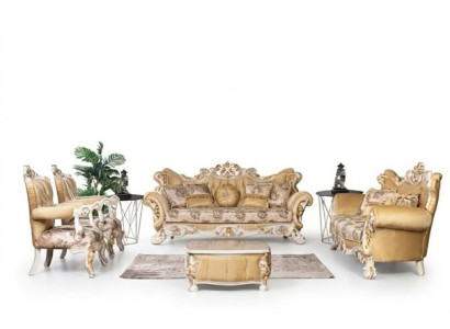 Klassische Sofagarnitur 4tlg. Set Barock Rokoko Luxus Möbel Couch Sofa
