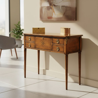Möbel Stil Barock Design Holz Italienische Möbel Konsolentisch Braun Sideboard