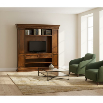 TV Schrank Fernsehkommode Lowboard Holz Art déco Sideboard Stand Wohnzimmer rtv