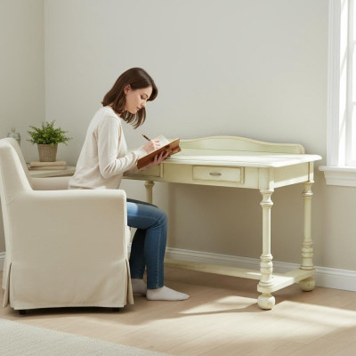 Schreibtisch Computertisch Büro Tische Tisch Holz Praktisch 2 Schubladen Möbel