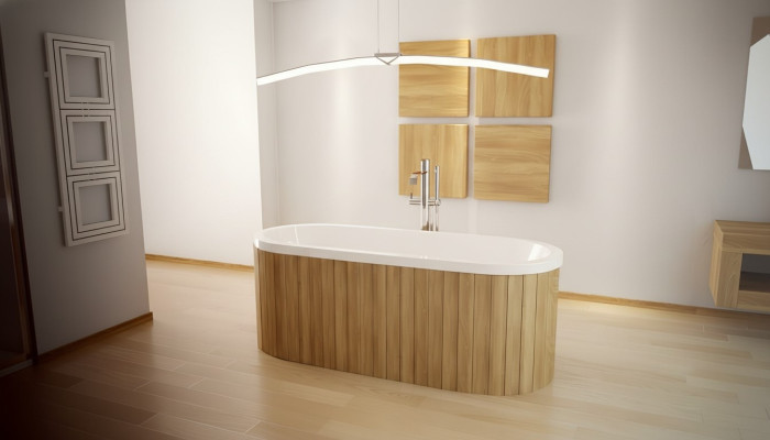 Luxus Badewanne Rechteckige Freistehende Wanne Badezimmer Wannen Acryl Weiß Oval