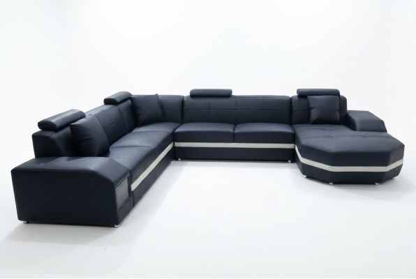 Sofa Ecksofa Design Polster Eckcouch Couch Wohnlandschaft Eckgarnitur UForm +USB