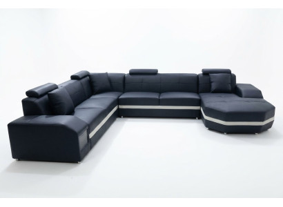 Sofa Ecksofa Design Polster Eckcouch Couch Wohnlandschaft Eckgarnitur UForm +USB