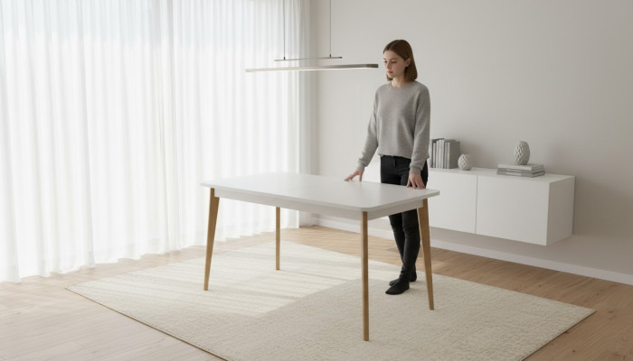 Moderner Holztisch Esstisch Tisch Holz Tische 140/180cm Ess Zimmer Ausziehbar