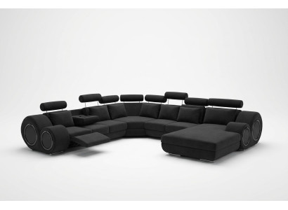 Sofa mit USB Designer Wohnlandschaft U-Form Couch Ecksofa Polster Garnitur Neu