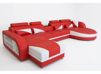Sofa Ecksofa Design Polster Eckcouch Eckgarnitur Wohnlandschaft Couch UForm +USB