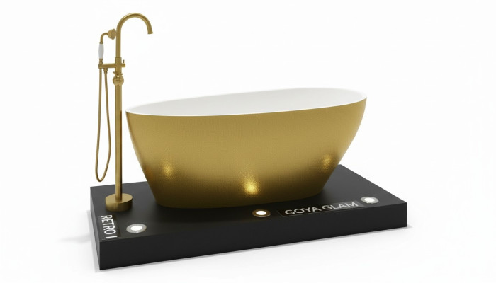Mischer Frestehender Golderner Armatur frestehende Armaturen Badewanne