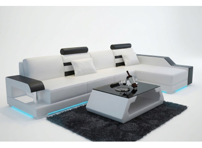 Ledersofa Maßfertigung Couch Wohnlandschaft Ecksofa Garnitur Design Sofa USB Neu