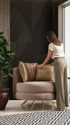 Sessel Luxus Design Möbel Klassisches Stil Design Textil Wohnzimmer Lounge Neu