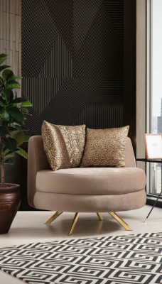 Sessel Luxus Design Möbel Klassisches Stil Design Textil Wohnzimmer Lounge Neu