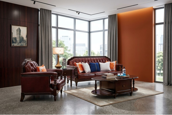 Klassische Chesterfield Barock Rokoko Sofagarnitur 3+1 Ledergarnitur