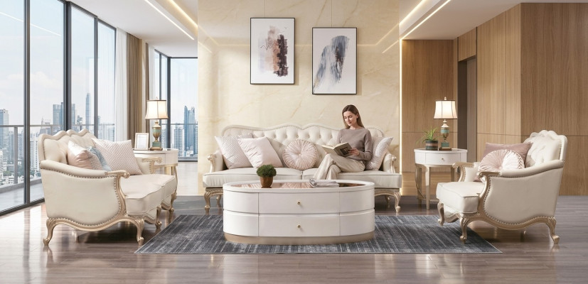 Wohnzimmer Sofagarnitur 3+2+1 Sitzer Set Polster Couchen Stoff Design