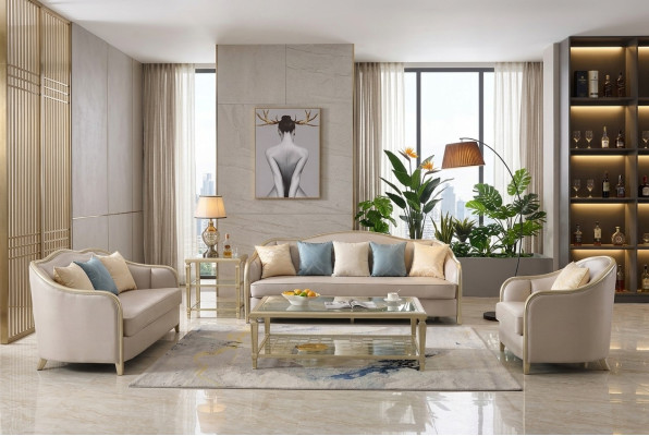 Set Design Sofas Sofagarnitur 3+2+1 Sitzer Couchen Stoff Modern Sofa