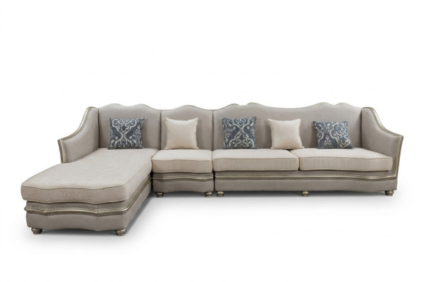 Wohnzimmer Textil L-Form Luxus Sofas Sofas Ecke Ecksofa Polstermöbel