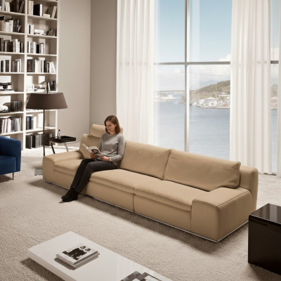 Sofa 4 Sitzer Big xxl Couch Sofas Couchen Wohnzimmer Design Viersitzer PRIANERA