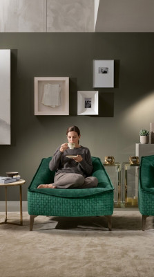 Luxus Möbel Design Sessel Klassisches Modern Design Sessel Textil Wohnzimmer Neu
