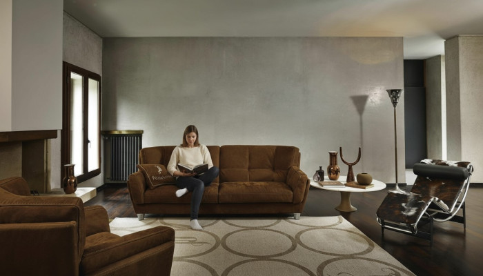 Luxus Sofagarnitur 3+1 Sitzer Garnitur Sessel Sofas Sitz Leder Wohnzimmer Neu
