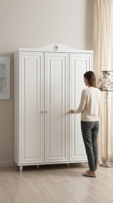 Kleiderschrank Designer Schrank Edler Holz Luxus Kinderzimmer 140cm 