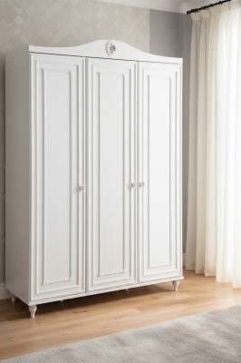 Kleiderschrank Designer Schrank Edler Holz Luxus Kinderzimmer 140cm 