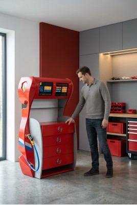 Kommode mit Schubladen Tankstelle Kinderzimmer Kommoden Möbel Holz Zimmer