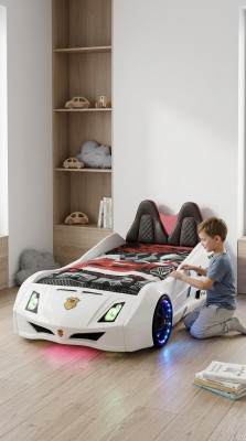 Autobett Kinderzimmer Rennwagen Auto Bett Kinderbett Holz Möbel Neu