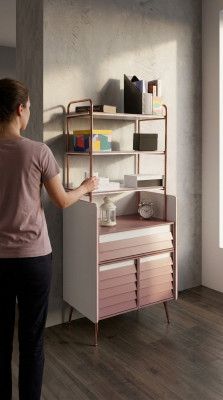 Bücherschrank Mehrzweck Jugendzimmer Schrank Holz Möbel Regale