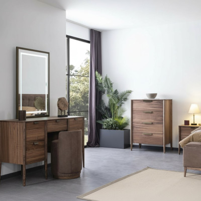 Schminktisch Set Konsole Spiegel material holz Schlafzimmer Möbel Design Hocker