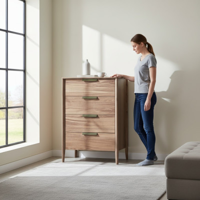 Kommode Hochschrank Holz Schränke Konsolen Möbel Schrank Sideboard Schubladen