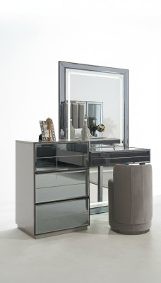 Schminktisch Set Konsole Schlafzimmer Möbel Design Hocker Luxus Tisch Holz 2tlg