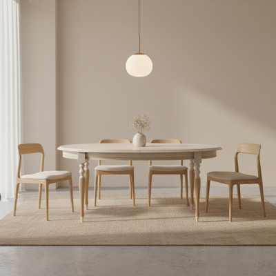 Klassischer Esstisch Ovale Tische Esszimmer Tisch Holz Möbel Luxus Neu