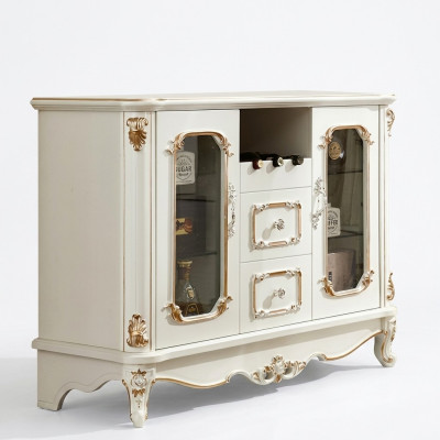 Klassisches Sideboard Glasschrank Kommode Möbel Vitrine Schrank Barock